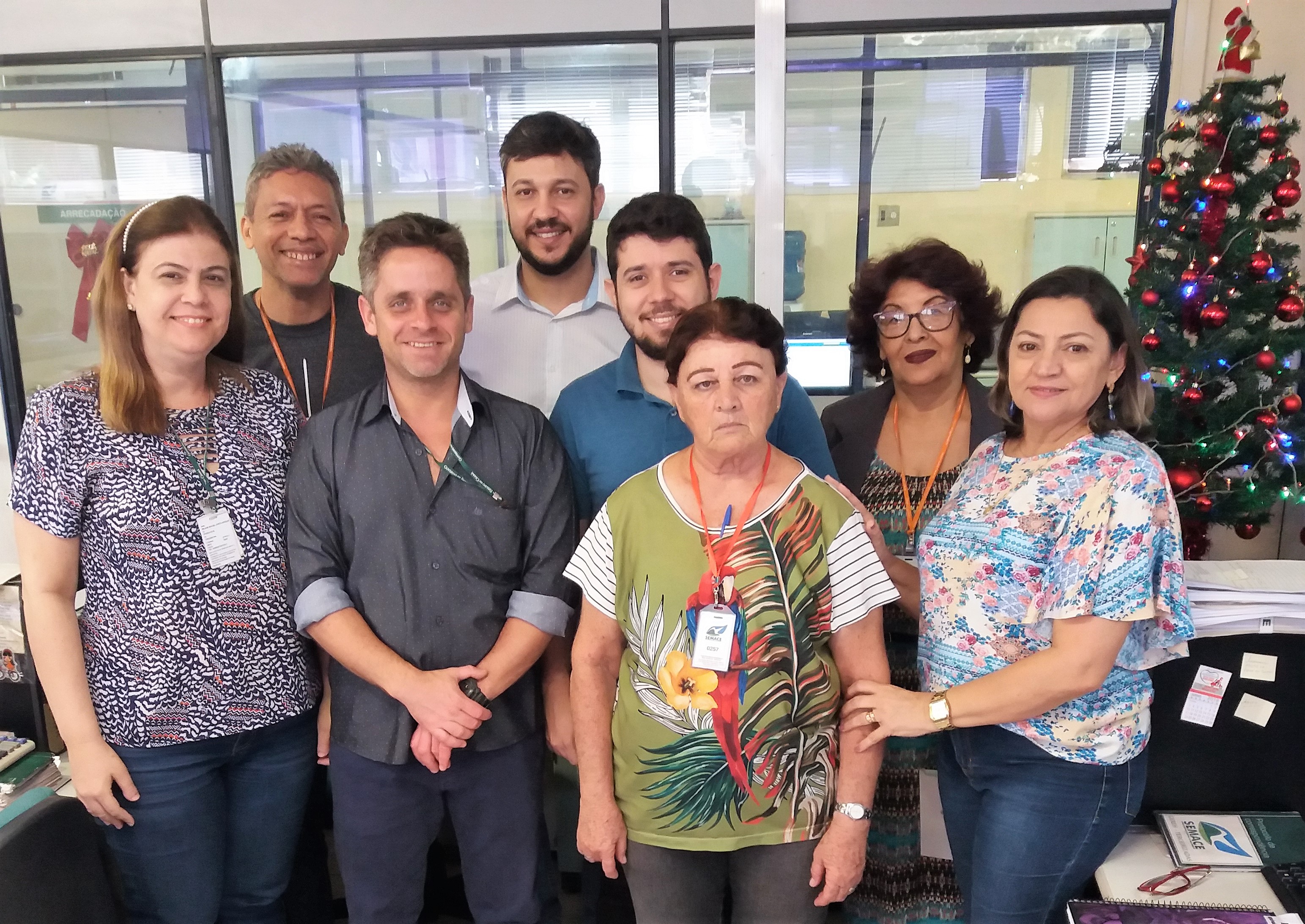 Servidores do RH da Semace com gerente Aldenir Ferreira