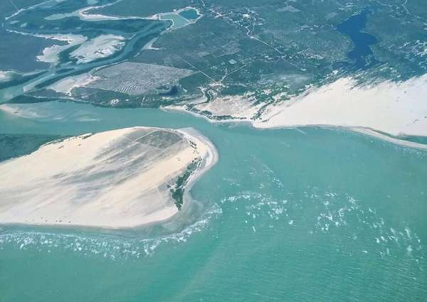 Vista aérea do litoral do Ceará